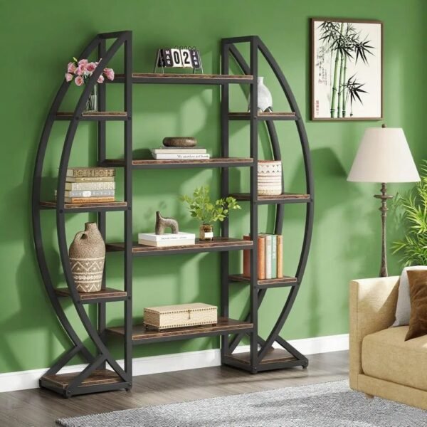 Half-Moon Plant Stand with 12 Shelves