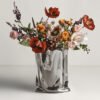 Sculptural Ceramic Vase — Color & Floral Options