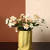 Sculptural Ceramic Vase — Color & Floral Options