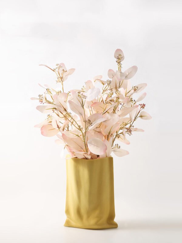 Sculptural Ceramic Vase — Color & Floral Options