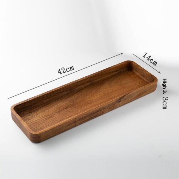 Long rectangular wooden decorative tray