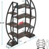 Half-Moon Plant Stand with 12 Shelves