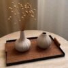 Beige Ceramic Vase Set — Wabi-Sabi Style