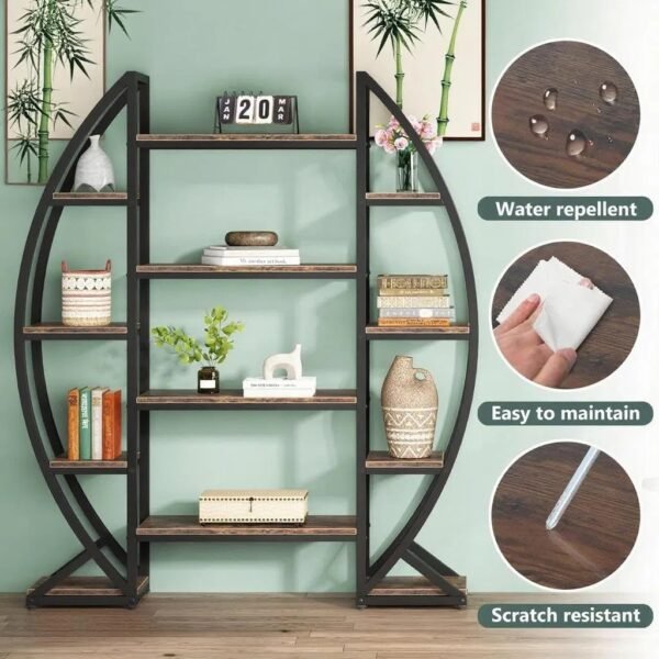 Half-Moon Plant Stand with 12 Shelves
