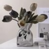 Crumpled Ceramic Vase — Short & Tall