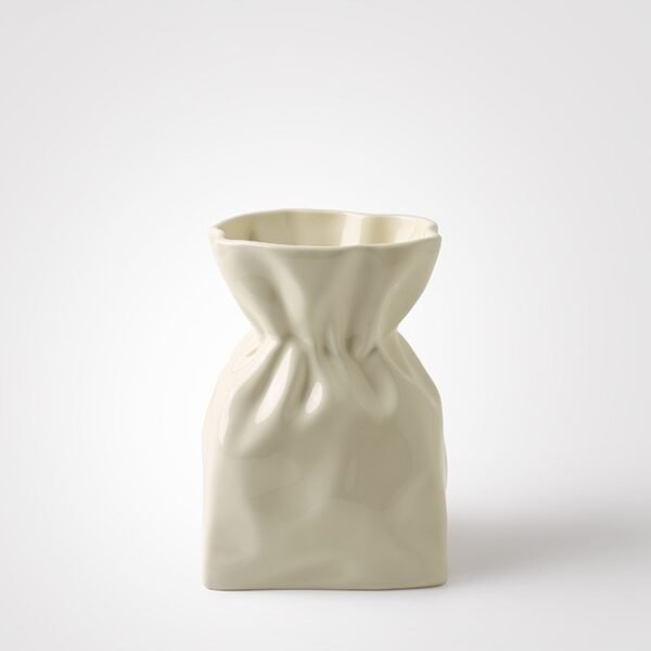 Crumpled Ceramic Vase — Short & Tall