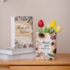 Floral and sunflower book-shaped ceramic vases