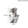 505f5df1-55ff-43b3-af4c-6940fd54ca5b.jpg White Ceramic Bust Vase — Male or Female