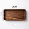 Rectangular wooden tray size option