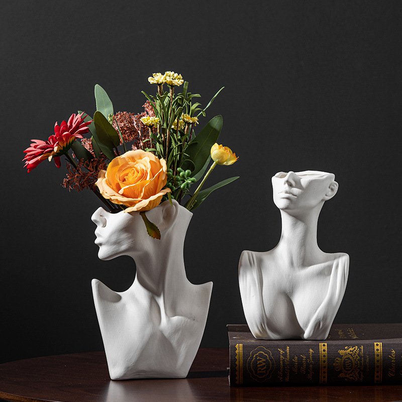 769cb060-0234-4bb4-a82f-6a93158c8847.jpg White Ceramic Bust Vase – Male or Female