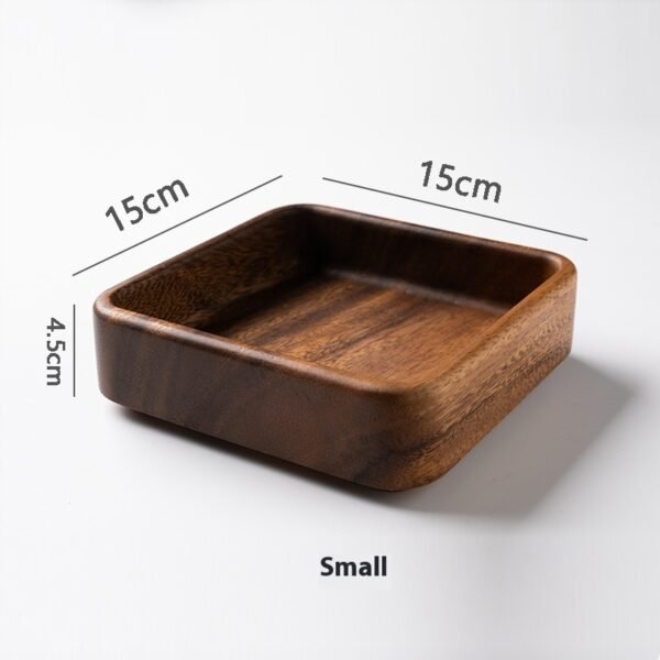 Wooden square decorative tray