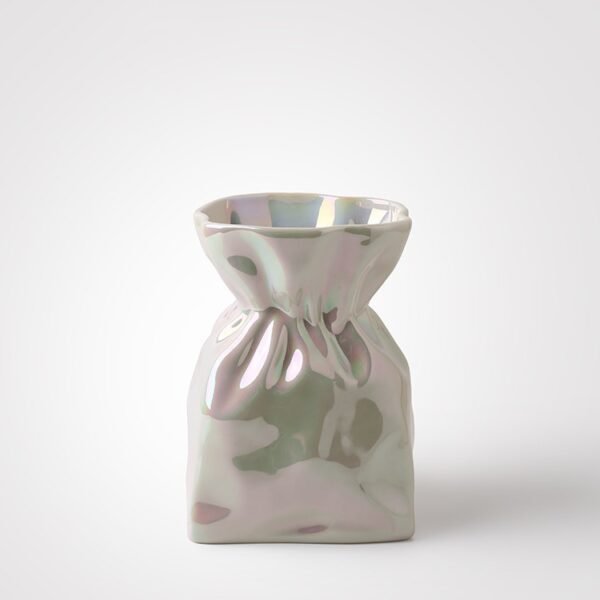 Crumpled Ceramic Vase — Short & Tall