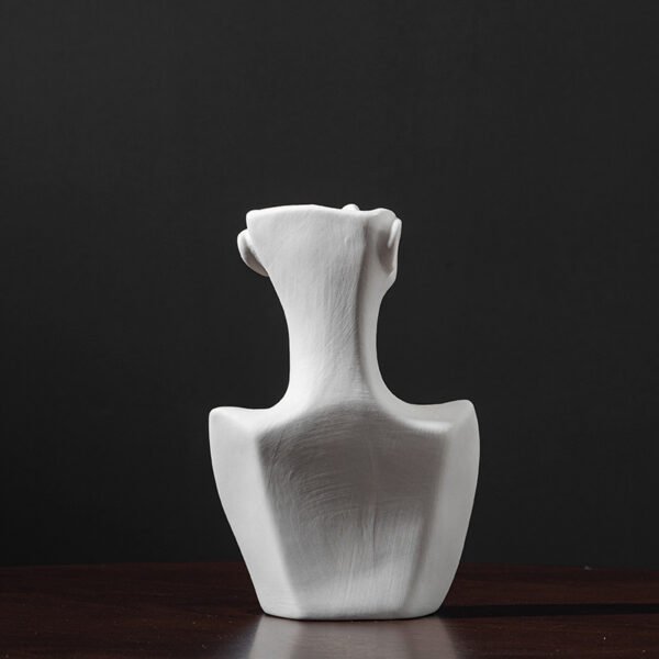 9a416b51-c970-4ae8-a298-19d2673091bd.jpg White Ceramic Bust Vase — Male or Female