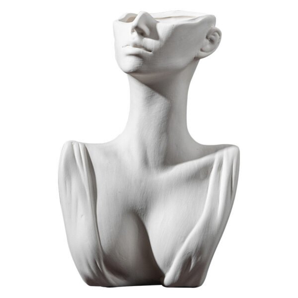 aec8f7a0-5b55-4a87-8f1d-ea987cd281ea.jpg White Ceramic Bust Vase — Male or Female