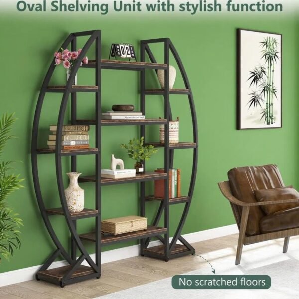 Half-Moon Plant Stand with 12 Shelves