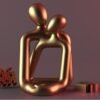 Loving Couple Resin Sculpture