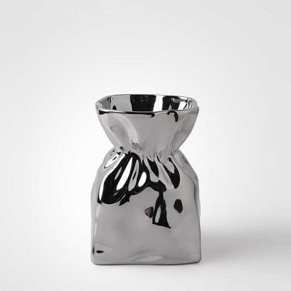Crumpled Ceramic Vase — Short & Tall
