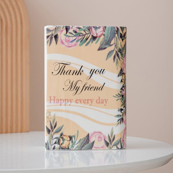 Large floral ceramic book vase
