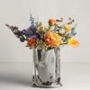 Sculptural Ceramic Vase – Color & Floral Options