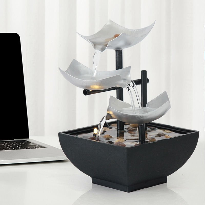 Sailboat tabletop water fountain